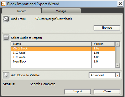 import dialog